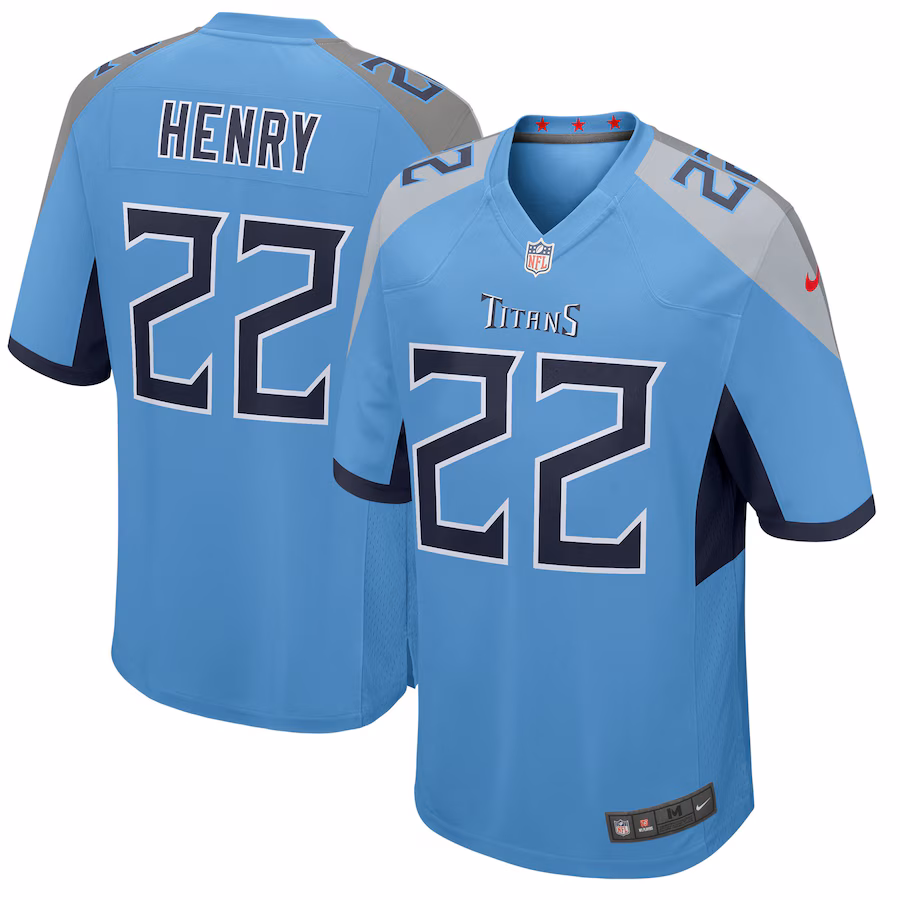 Youth Tennessee Titans Derrick Henry Nike Light Blue Game Jersey - Jersey