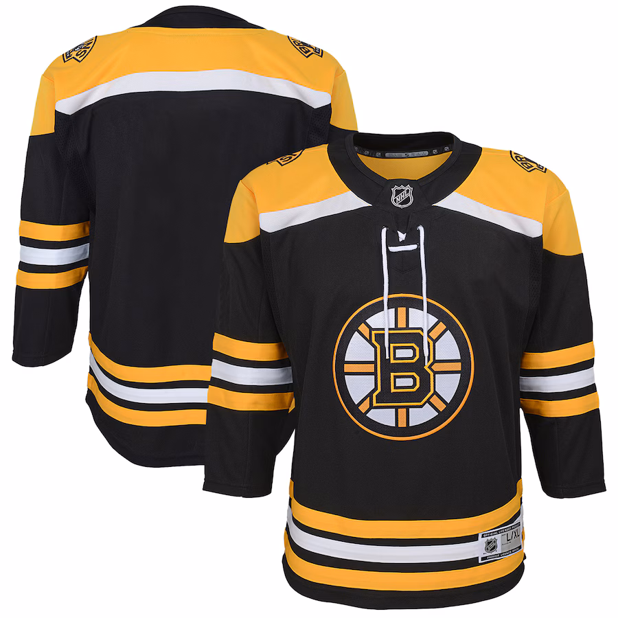 Youth Boston Bruins Black Home Blank Premier Jersey - Jersey