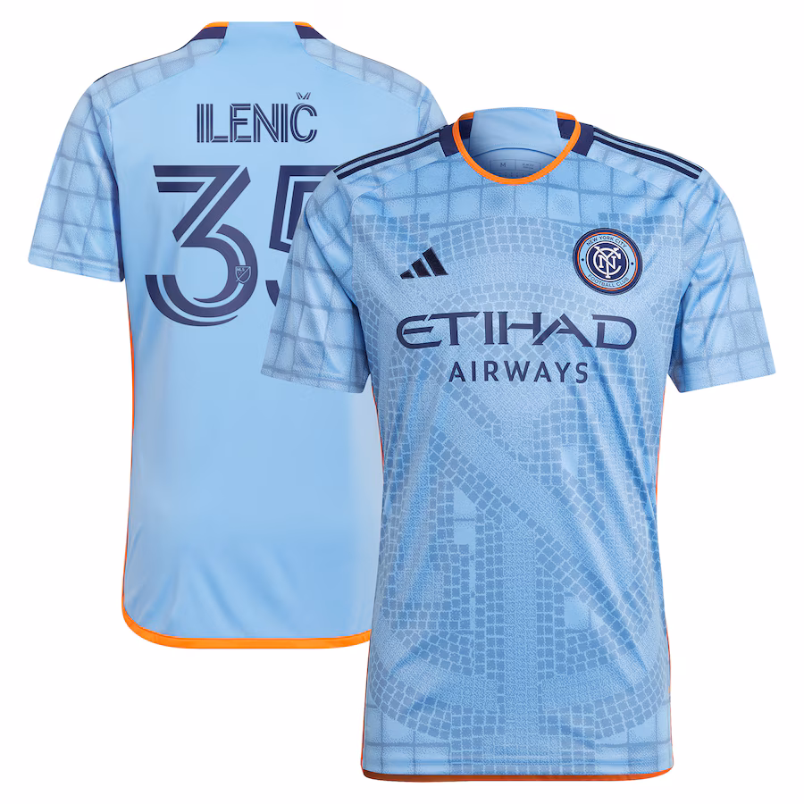Men's New York City FC Mitja Ilenič adidas Light Blue 2024 The Interboro Kit Replica Player Jersey - Jersey
