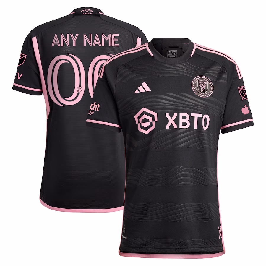 Men's Inter Miami CF adidas Black 2023 La Noche Authentic Custom Jersey - Jersey