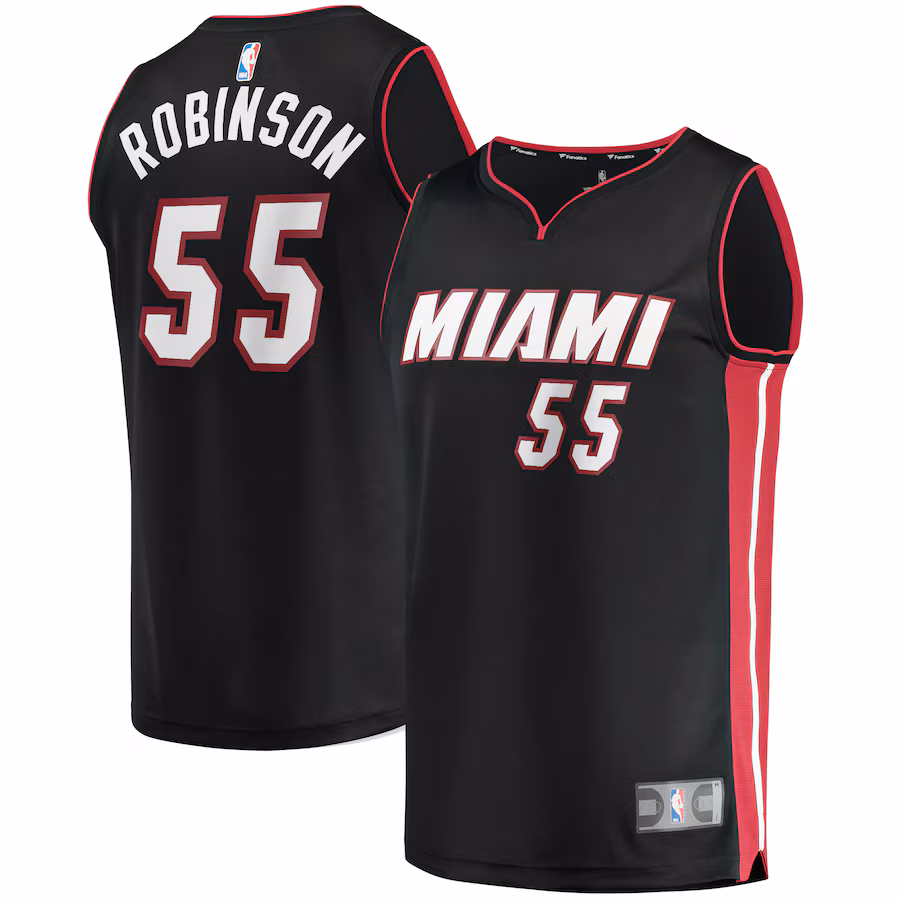 Men's Miami Heat Duncan Robinson Fanatics Black Fast Break Replica Jersey - Icon Edition - Jersey