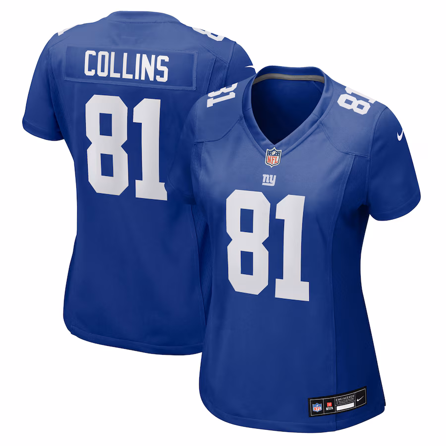 Women's New York Giants Beaux Collins Nike Royal Team Game Jersey - Jersey