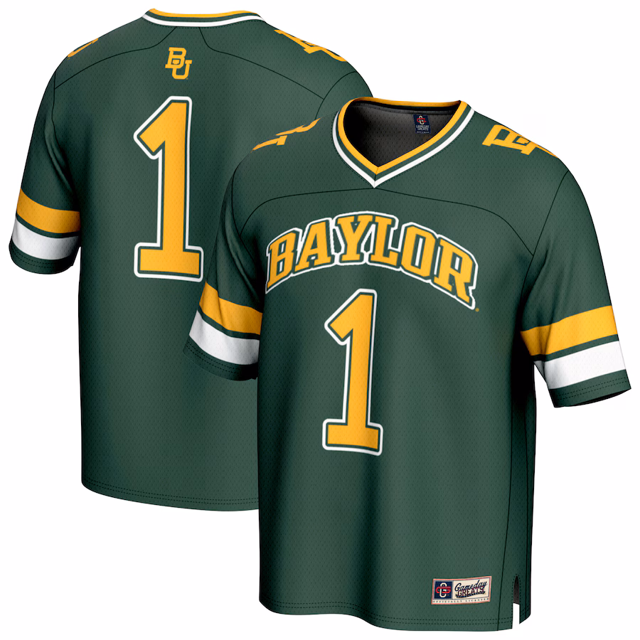 Unisex GameDay Greats #1 Green Baylor Bears Collegiate Football Fashion Jersey - Jersey