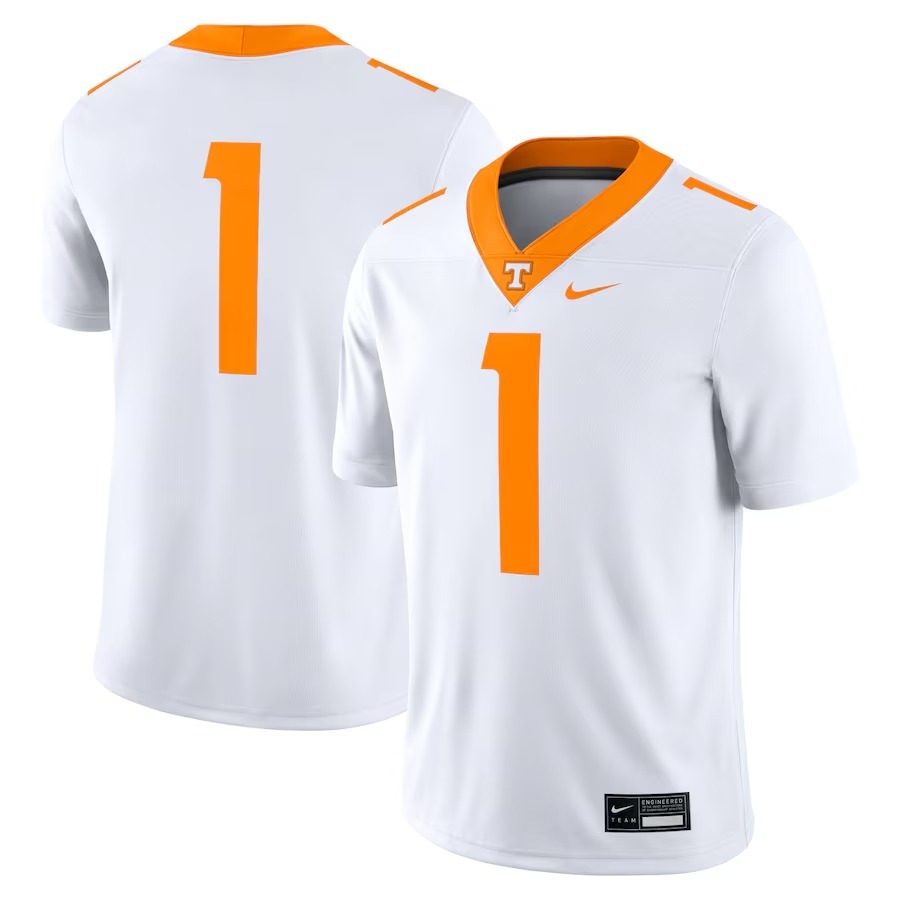 #1 Tennessee Volunteers Nike Game Jersey - White - Jersey