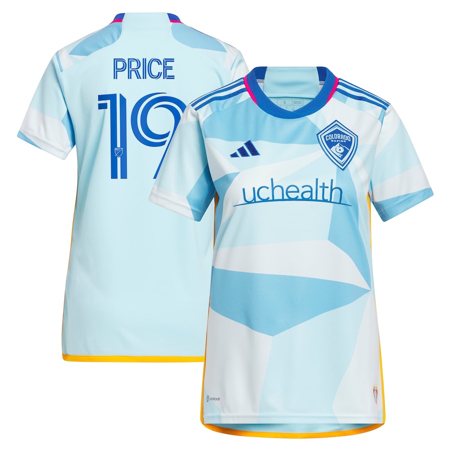 Women's Colorado Rapids Jack Price adidas Light Blue 2023 New Day Kit Replica Jersey - Jersey