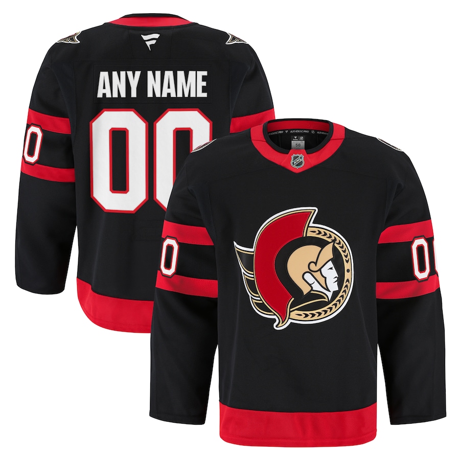 Men's Ottawa Senators Fanatics Black Home Authentic Pro Custom Jersey - Jersey