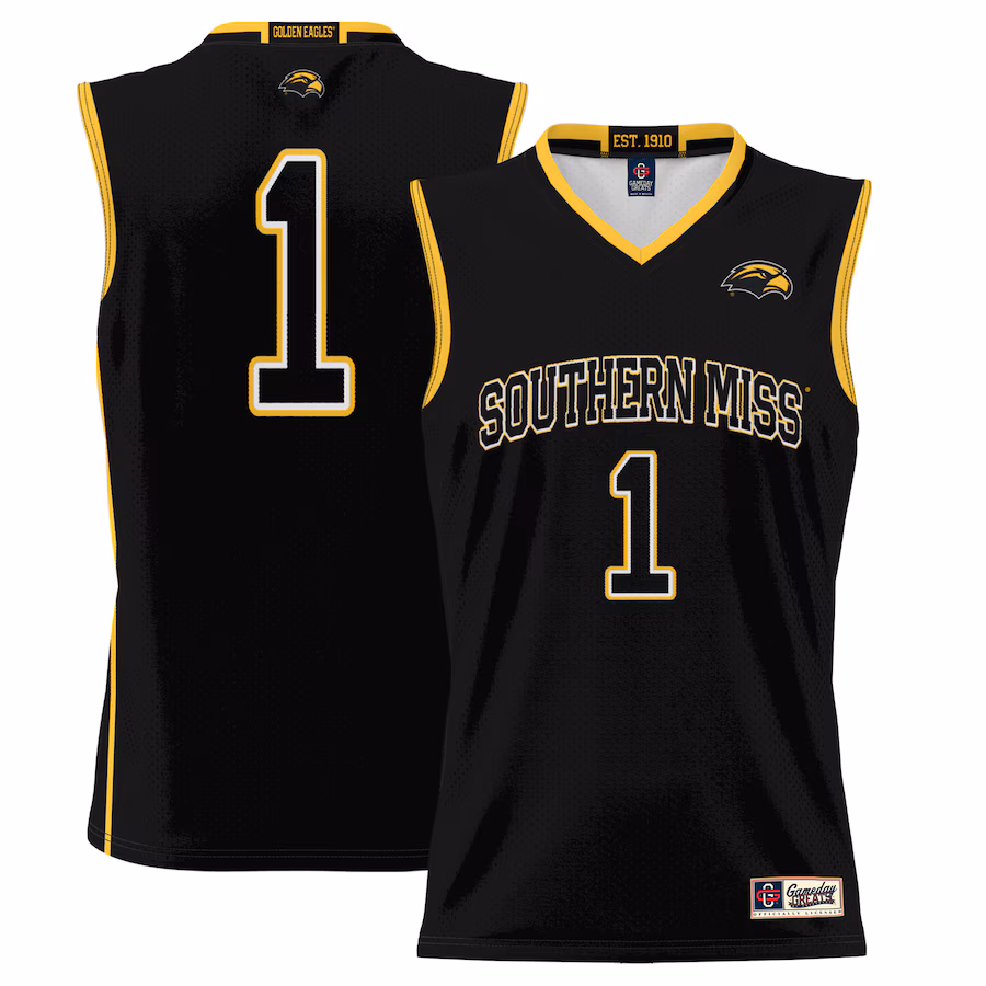 #1  Southern Miss Golden Eagles GameDay Greats  Lightweight Basketball Jersey - Black - Jersey
