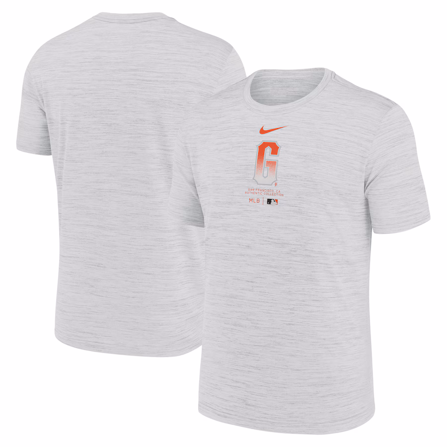 Men's San Francisco Giants Nike White City Connect Authentic Collection Practice Velocity Performance T-Shirt - Jersey
