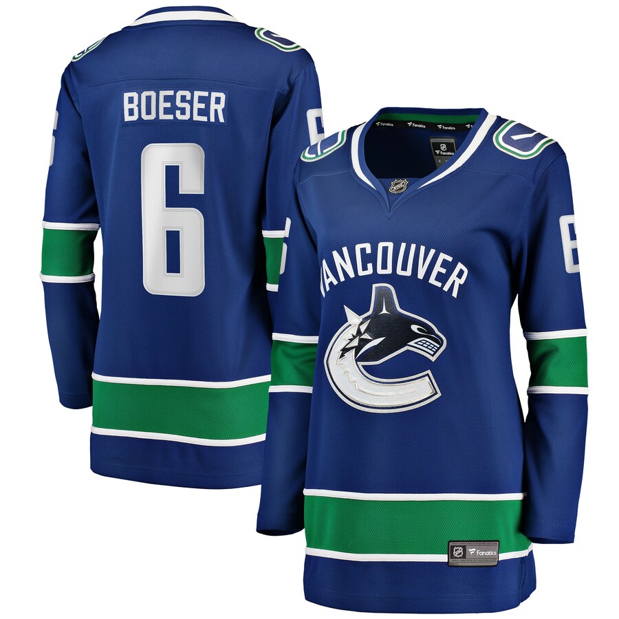 Women's Vancouver Canucks Brock Boeser Fanatics Branded Blue Home Breakaway Player Jersey - Jersey