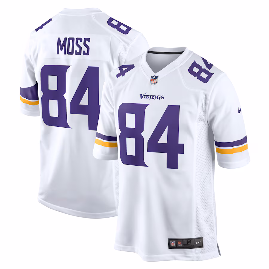 Men's Minnesota Vikings Randy Moss Nike White Retired Player Game Jersey - Jersey