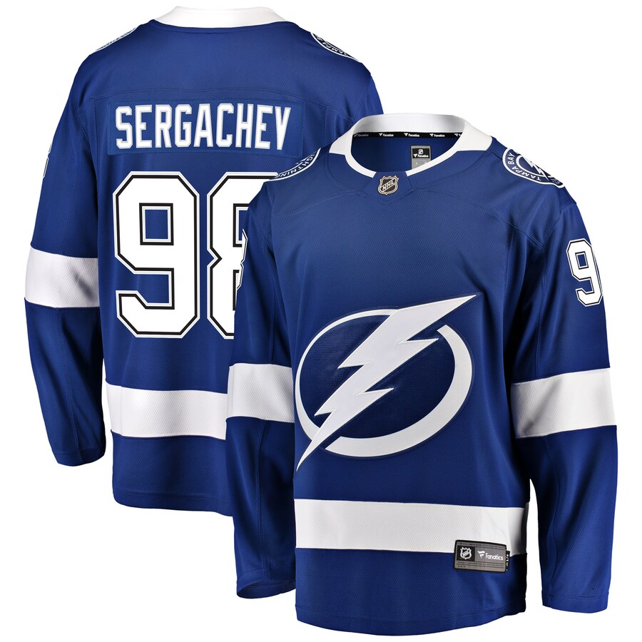 Men's Tampa Bay Lightning Mikhail Sergachev Fanatics Branded Blue Home Breakaway Player Jersey - Jersey