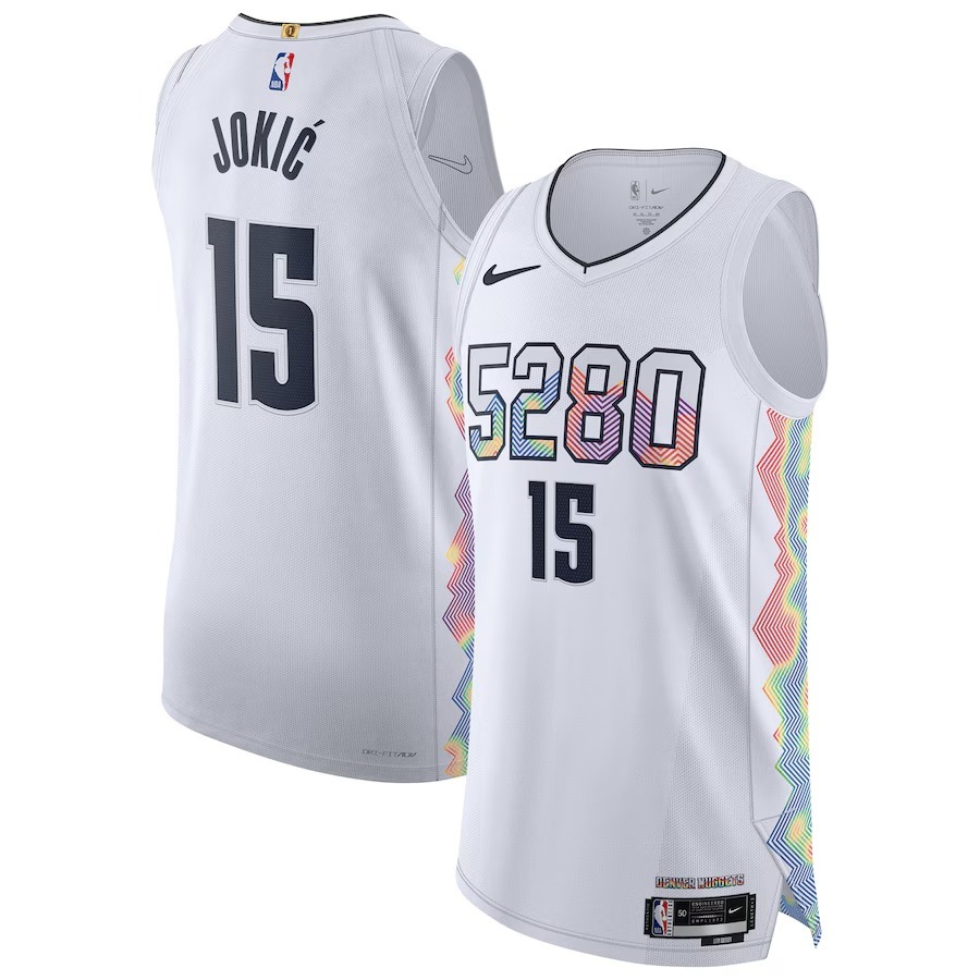 Men's Denver Nuggets Nikola Jokic Nike White 2024/25 Authentic Player Jersey - City Edition - Jersey