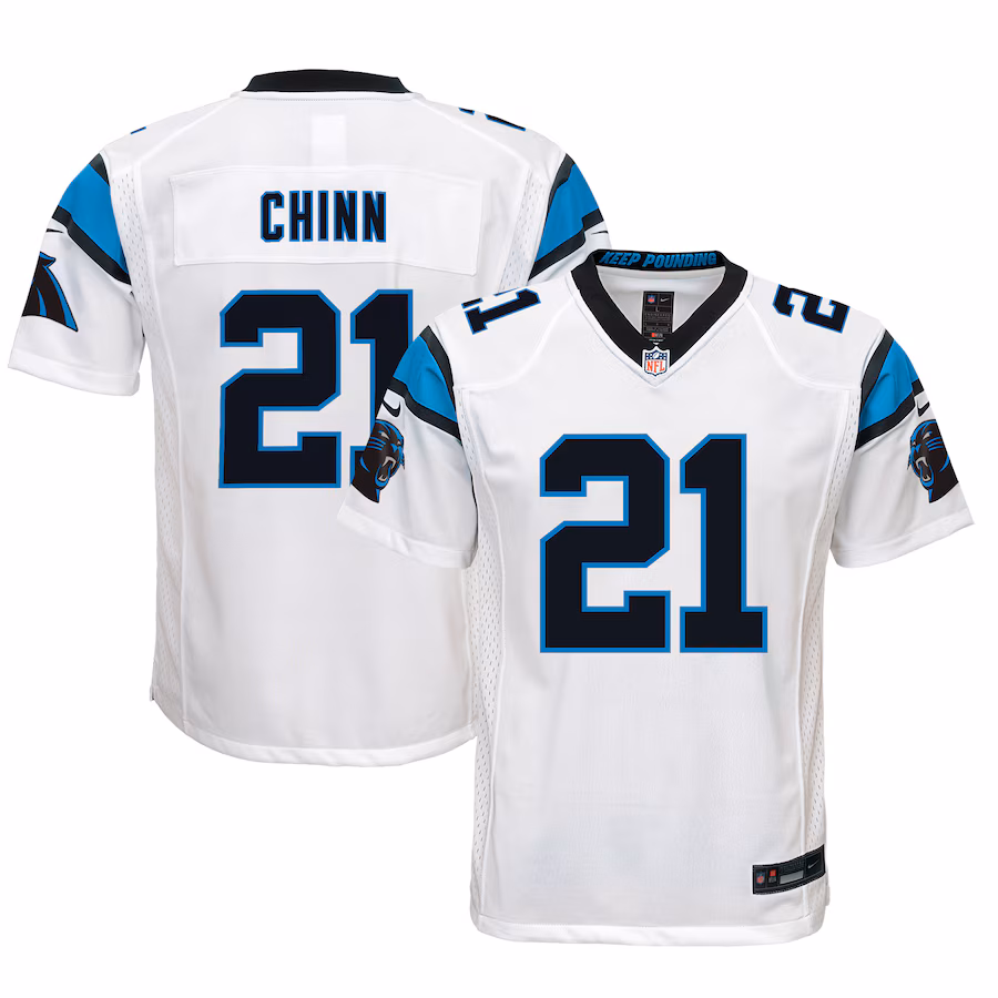 Youth Carolina Panthers Jeremy Chinn Nike White Game Jersey - Jersey