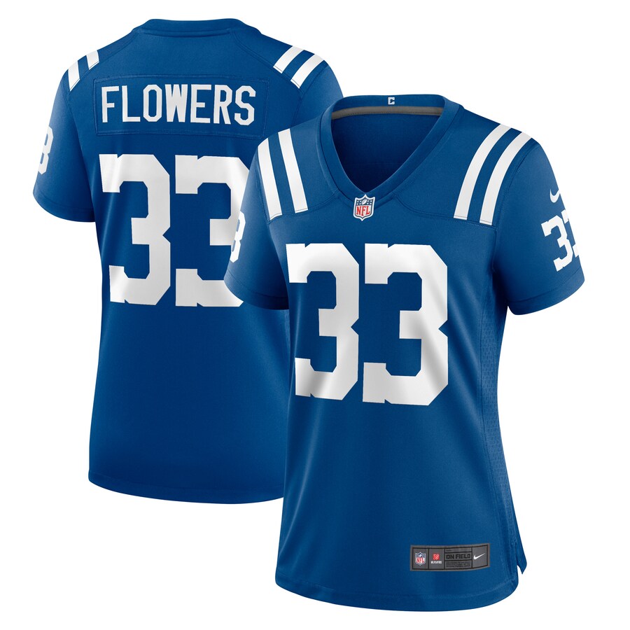 Women's Indianapolis Colts Dallis Flowers Nike Royal Game Player Jersey - Jersey