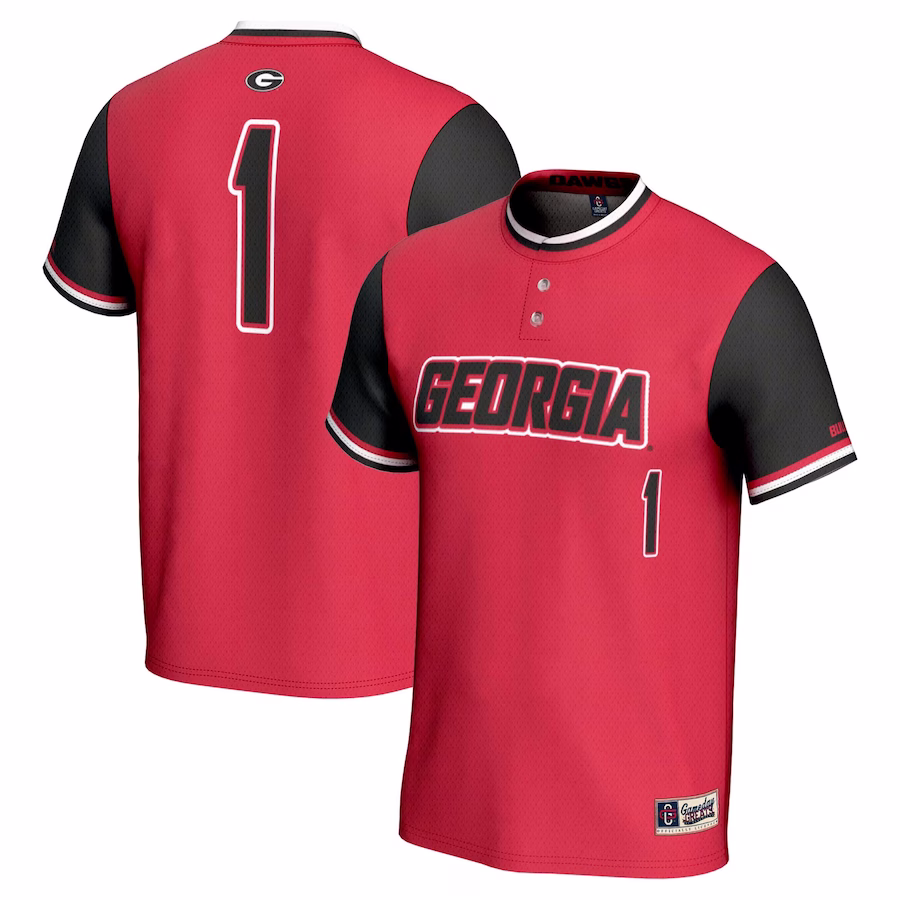#1 Georgia Bulldogs GameDay Greats Unisex Lightweight Softball Jersey - Red - Jersey