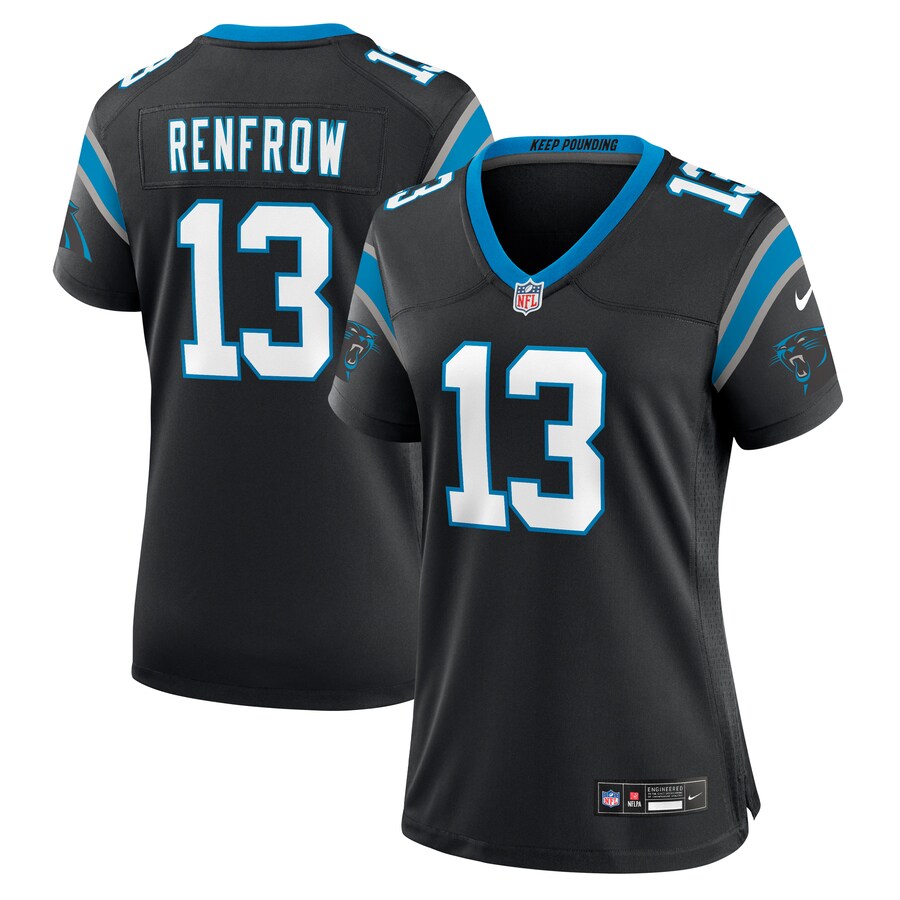 Women's Carolina Panthers Hunter Renfrow Nike Black Team Game Jersey - Jersey