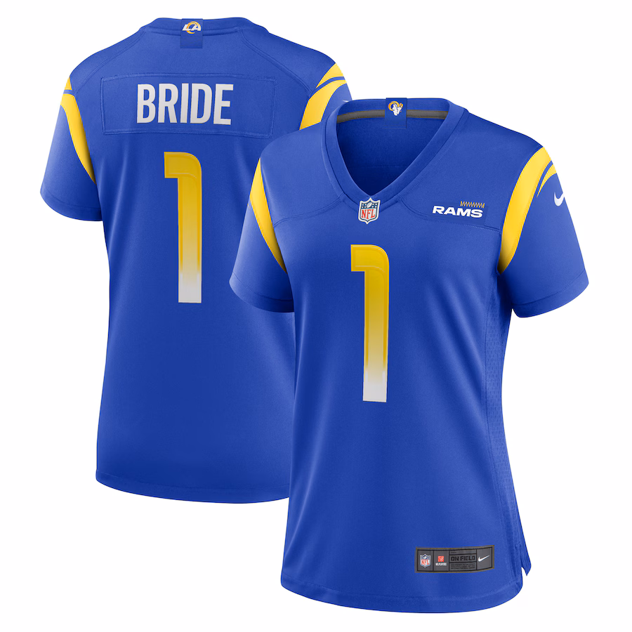 Women's Los Angeles Rams Number 1 Bride Nike Royal Game Jersey - Jersey