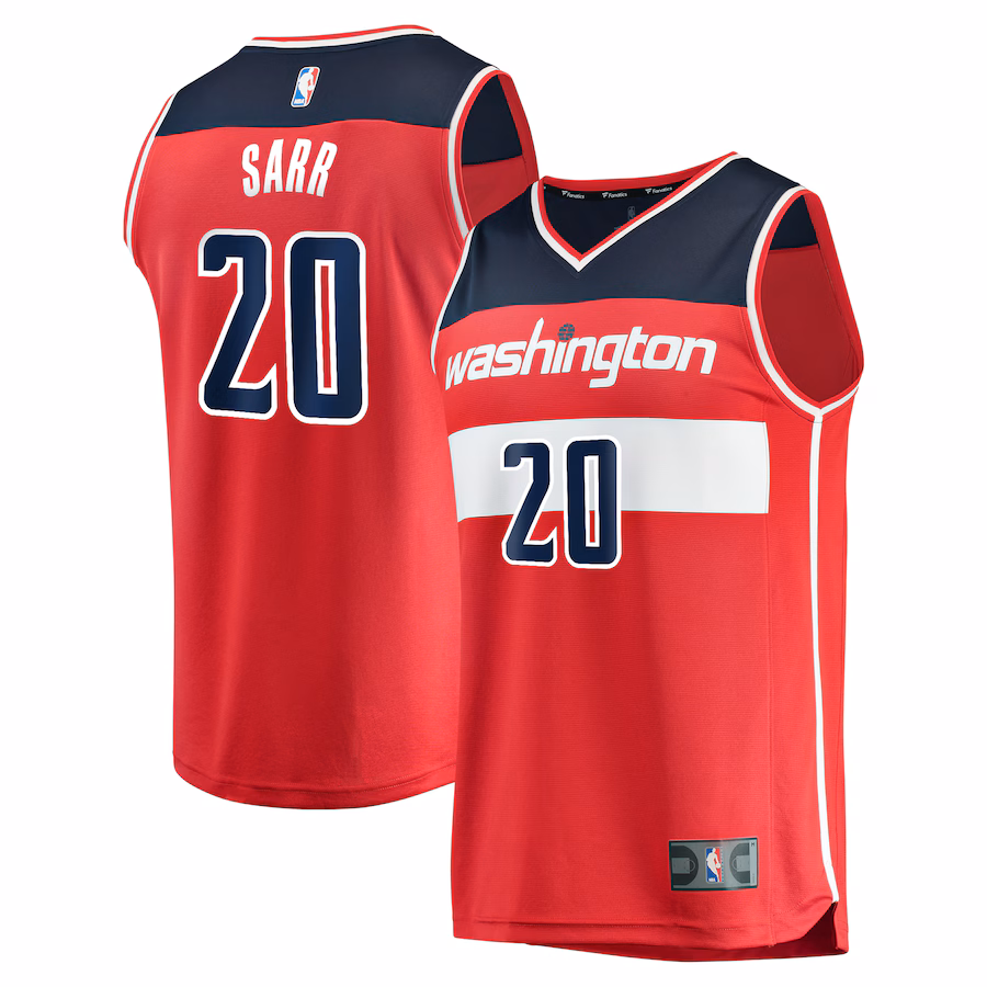 Men's Washington Wizards Alexandre Sarr Fanatics Red Fast Break Replica Player Jersey - Icon Edition - Jersey