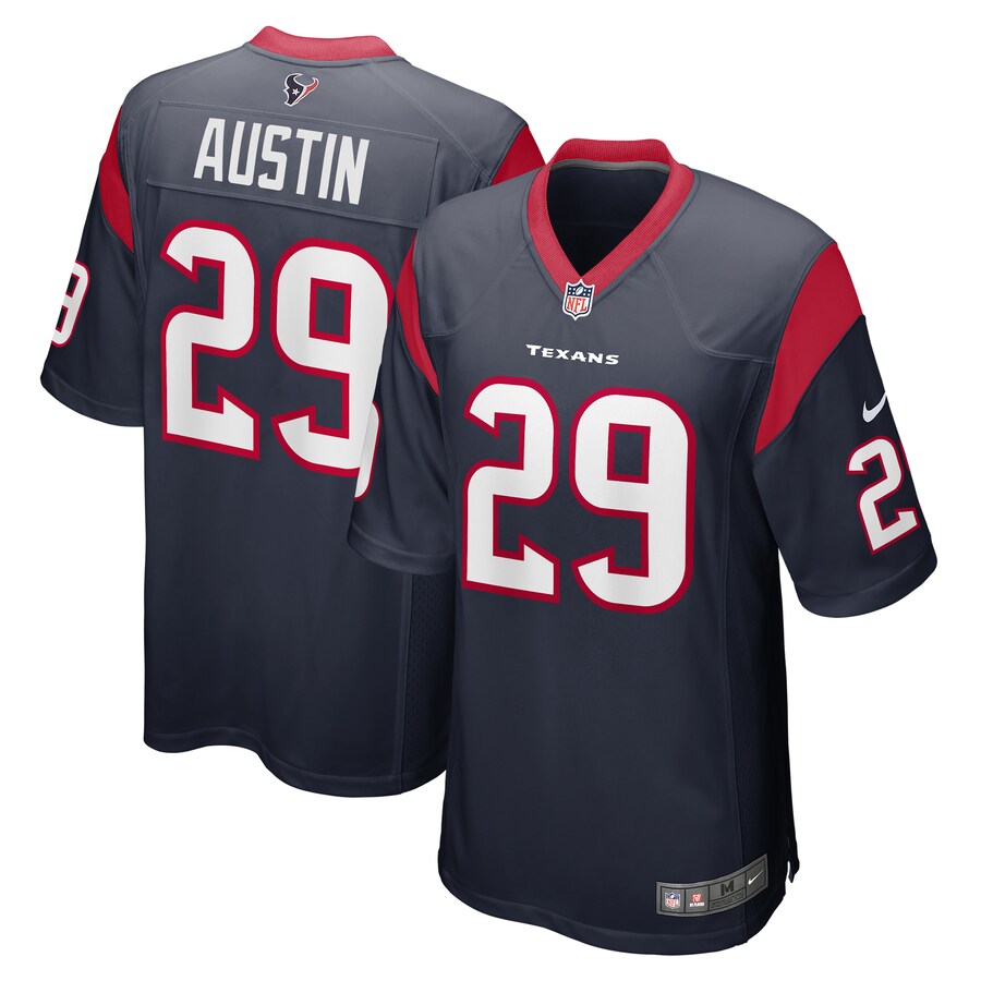 Men's Houston Texans Alex Austin Nike  Navy Team Game Jersey - Jersey
