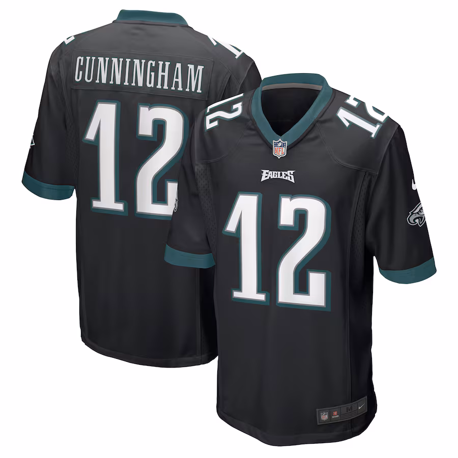 Men's Philadelphia Eagles Randall Cunningham Nike Black Retired Player Alternate Game Jersey - Jersey