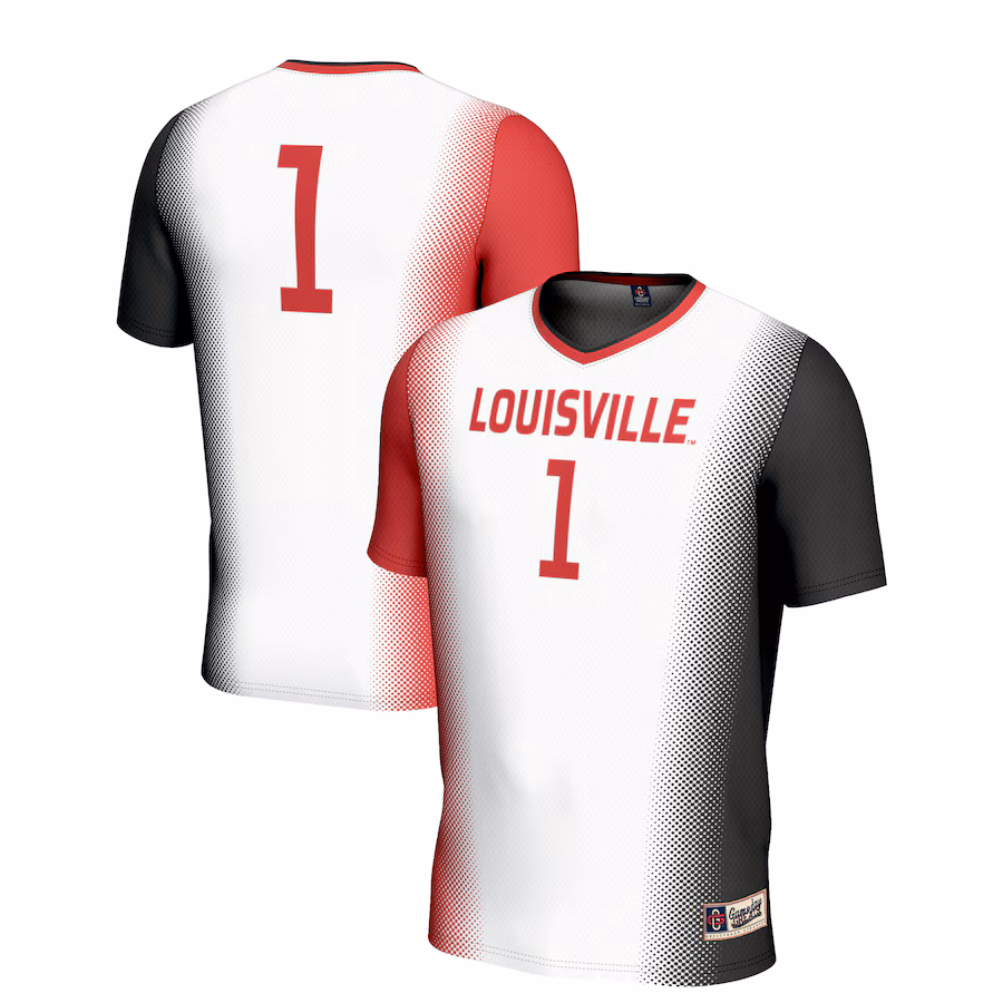 Youth GameDay Greats White #1 Louisville Cardinals  Lightweight Women's Soccer Jersey - Jersey