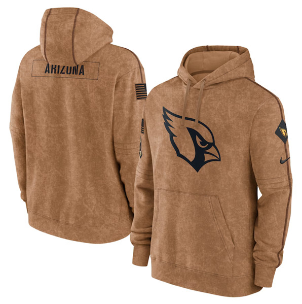Men's Arizona Cardinals 2023 Brown Salute to Service Pullover Hoodie - Jersey