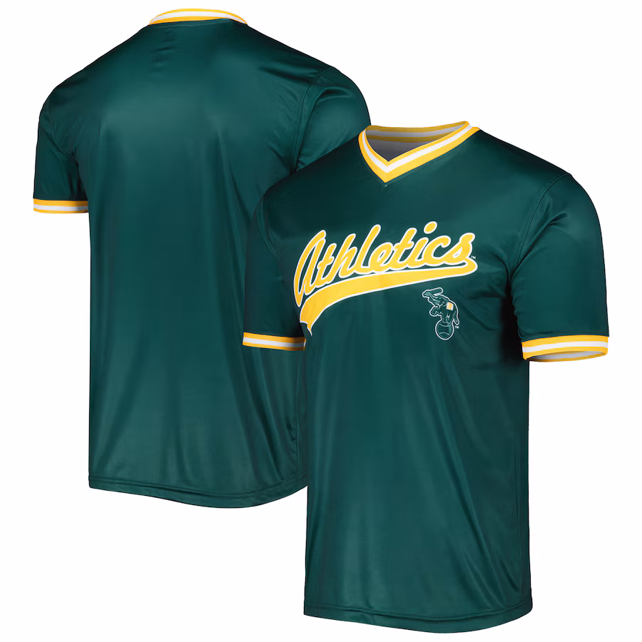 Men's Athletics Stitches Kelly Green Cooperstown Collection Team Jersey - Jersey