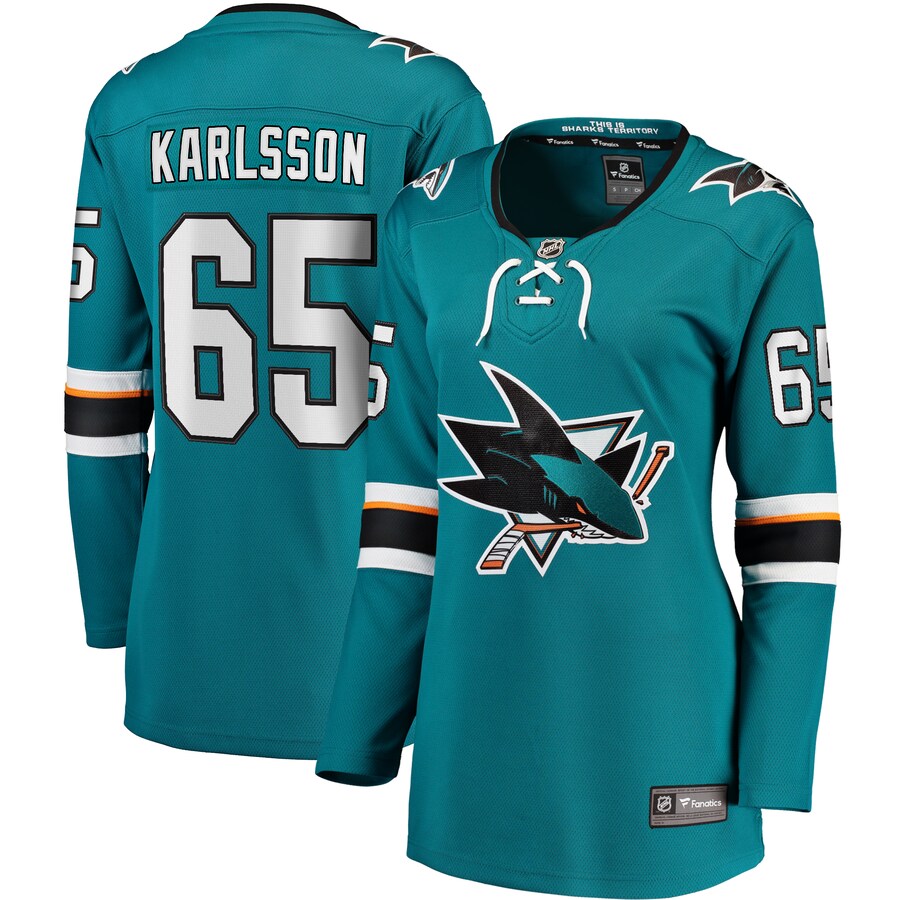 Women's San Jose Sharks Erik Karlsson Fanatics Branded Teal Home Premier Breakaway Player Jersey - Jersey