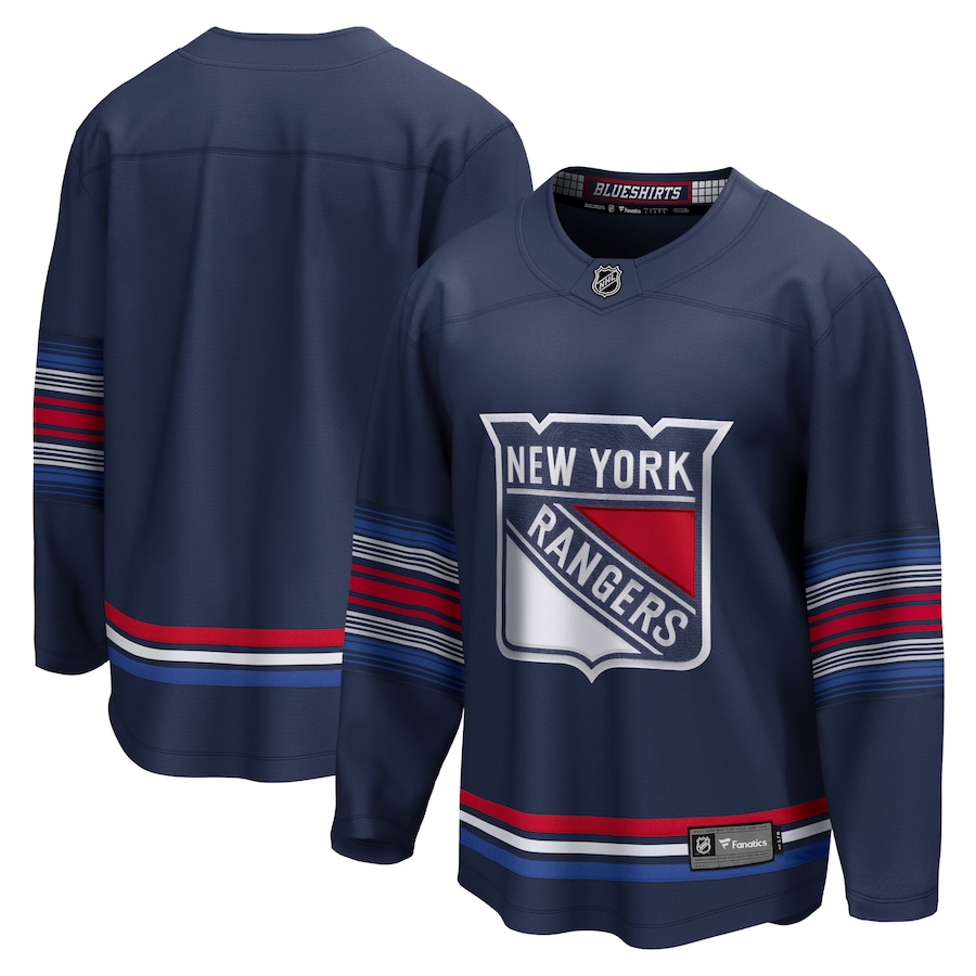 Men's New York Rangers Fanatics Navy Alternate Premier Breakaway Jersey - Jersey