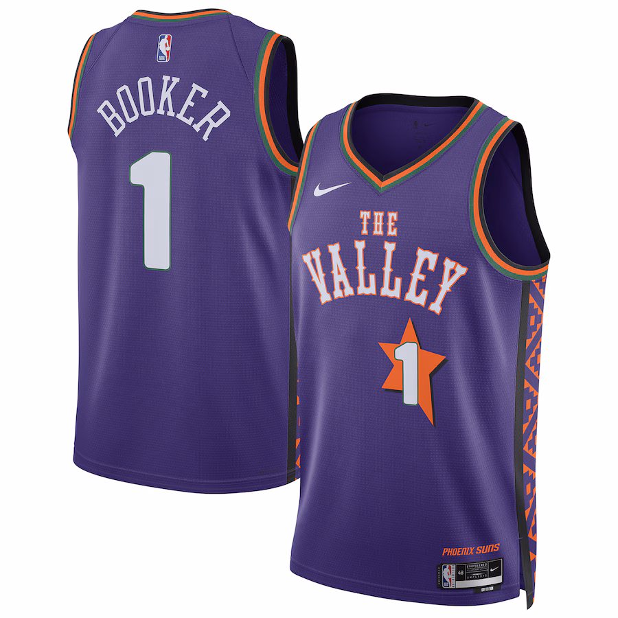 Unisex Phoenix Suns Devin Booker Nike Purple 2024/25 Swingman Player Jersey - City Edition - Jersey