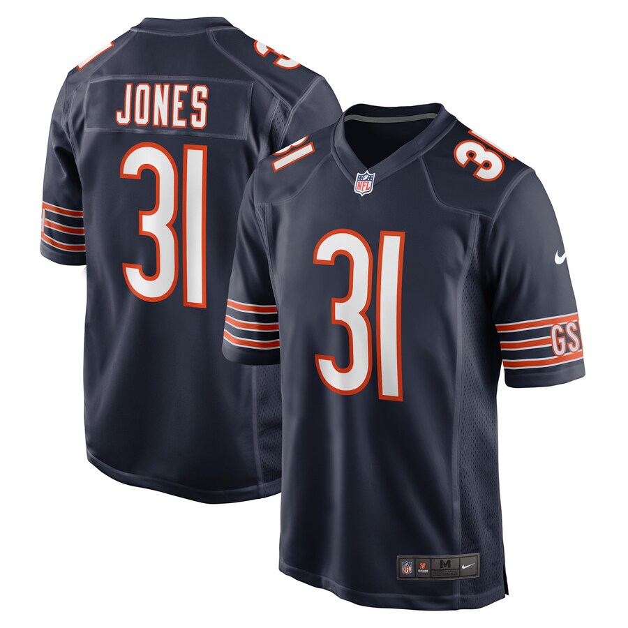 Men's Chicago Bears Jaylon Jones Nike Navy Game Player Jersey - Jersey