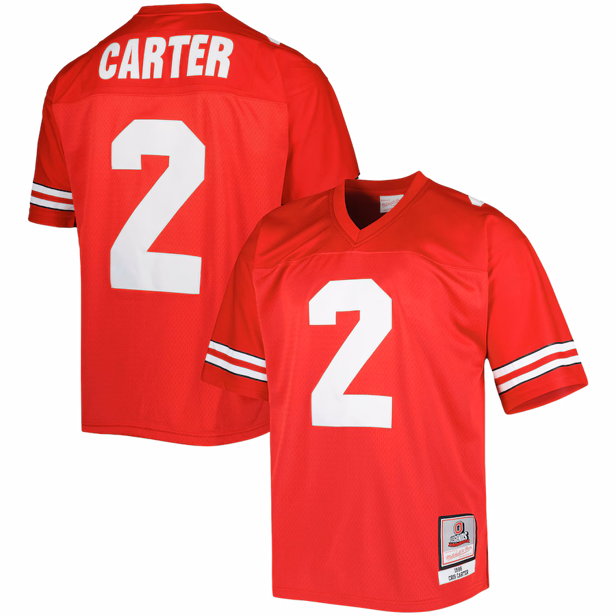 Men's Mitchell & Ness Cris Carter Scarlet Ohio State Buckeyes Authentic Jersey - Jersey