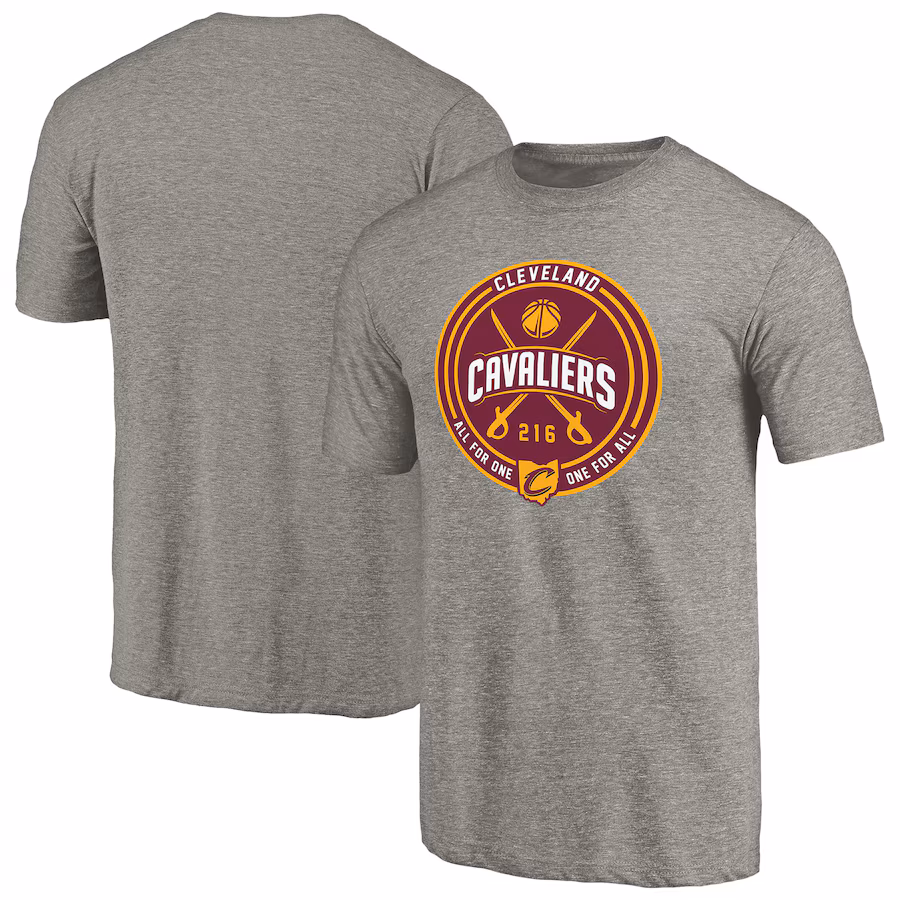 Men's Cleveland Cavaliers Gray One for All Hometown Collection Tri-Blend T-Shirt - Jersey