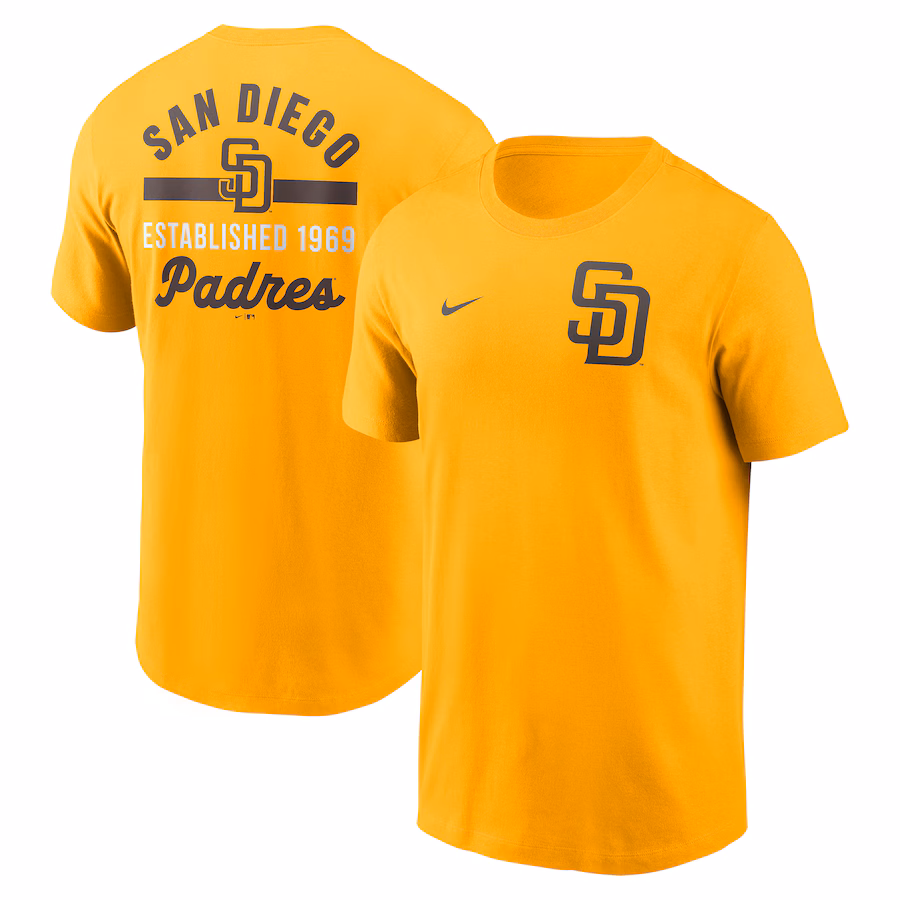 Men's San Diego Padres Nike Gold 2-Hit T-Shirt - Jersey