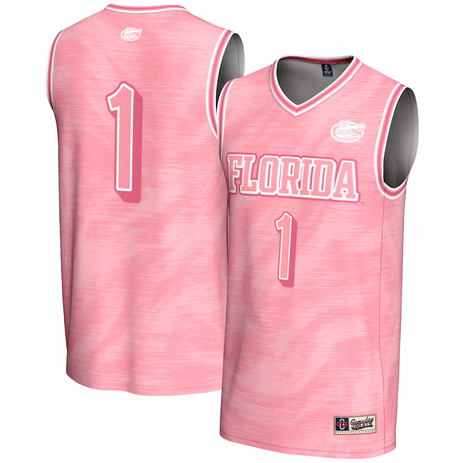 #1 Florida Gators GameDay Greats Youth Lightweight Basketball Fashion Jersey - Pink - Jersey