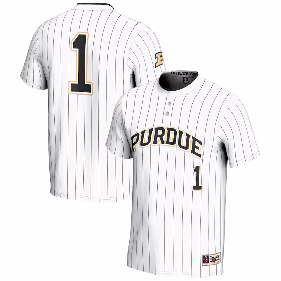 Youth GameDay Greats #1 White Purdue Boilermakers Lightweight Softball Jersey - Jersey
