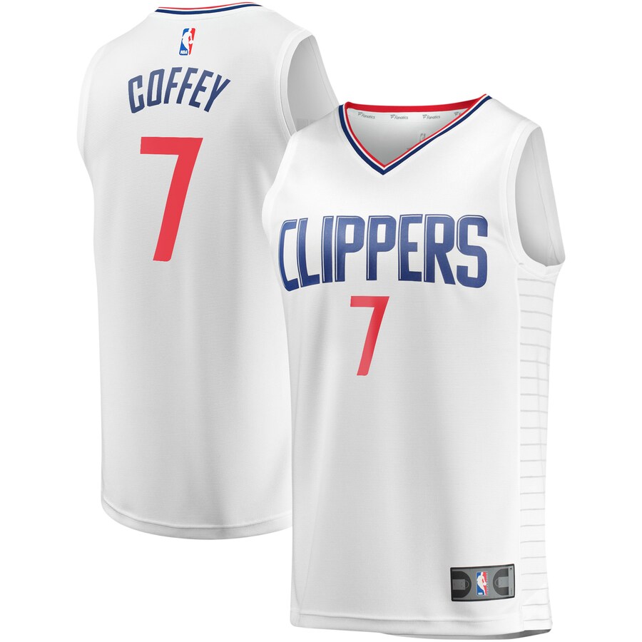 Youth LA Clippers Amir Coffey Fanatics White Fast Break Player Jersey - Association Edition - Jersey