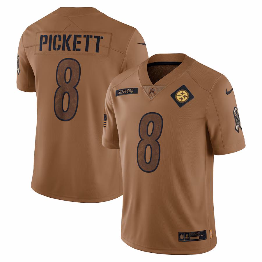 Women's Pittsburgh Steelers Kenny Pickett Nike Brown 2023 Salute To Service Limited Jersey - Jersey