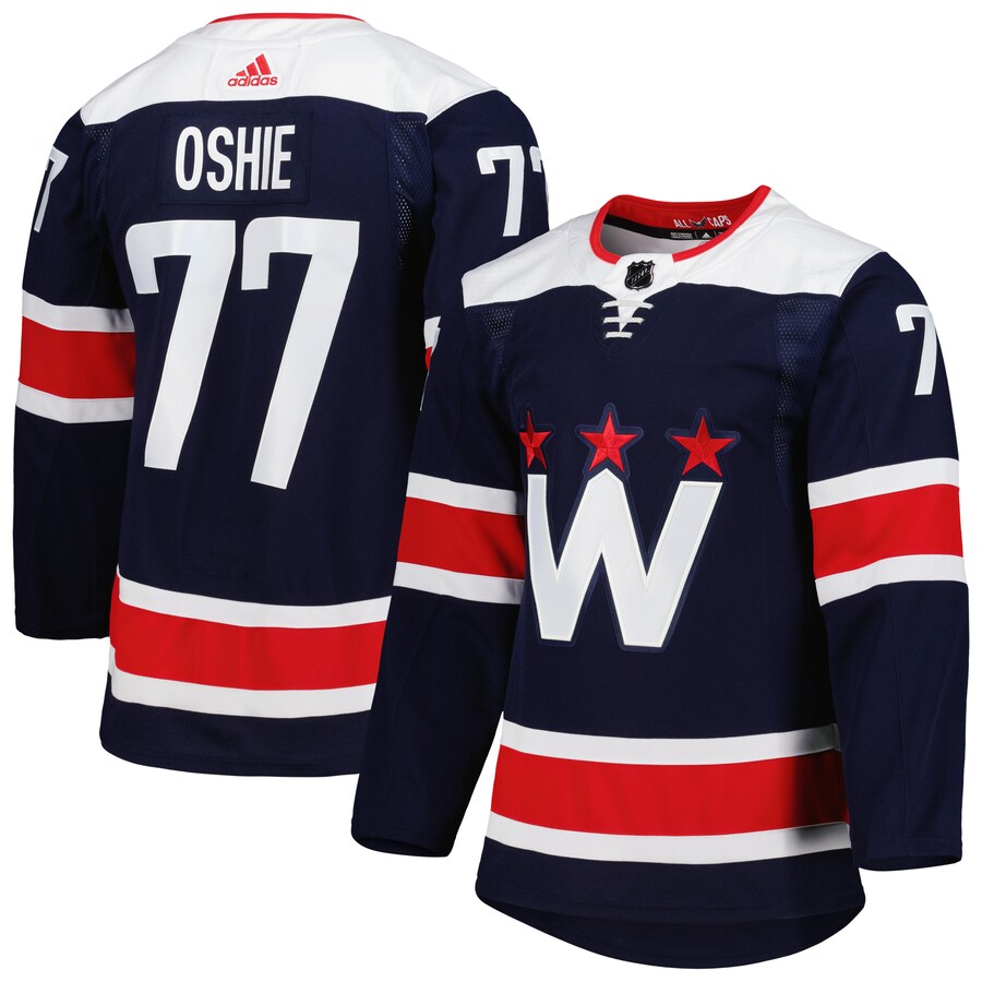 Men's Washington Capitals TJ Oshie adidas Navy Alternate Primegreen Authentic Pro Player Jersey - Jersey
