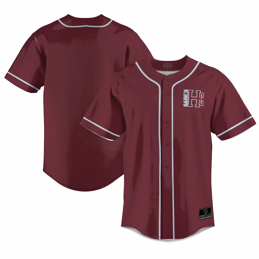 Youth ProSphere Maroon Holy Cross Saints Baseball Jersey - Jersey