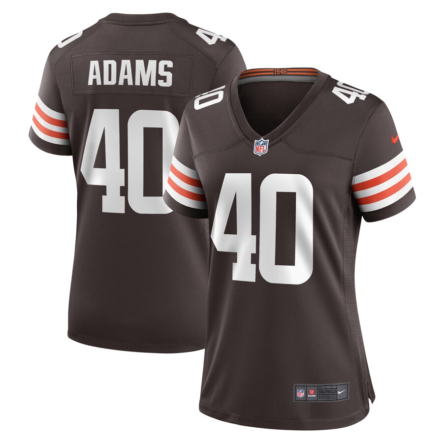 Women's Cleveland Browns Matthew Adams Nike  Brown Team Game Jersey - Jersey