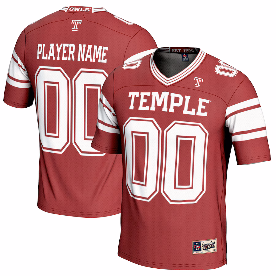 Temple Owls GameDay Greats NIL Pick-A-Player Football Jersey - Crimson - Jersey
