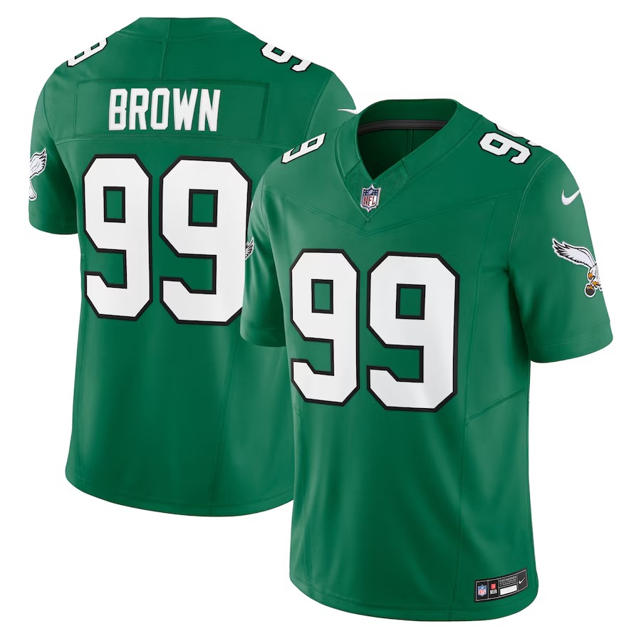 Men's Philadelphia Eagles Jerome Brown Nike Kelly Green Alternate Vapor F.U.S.E. Limited Jersey - Jersey