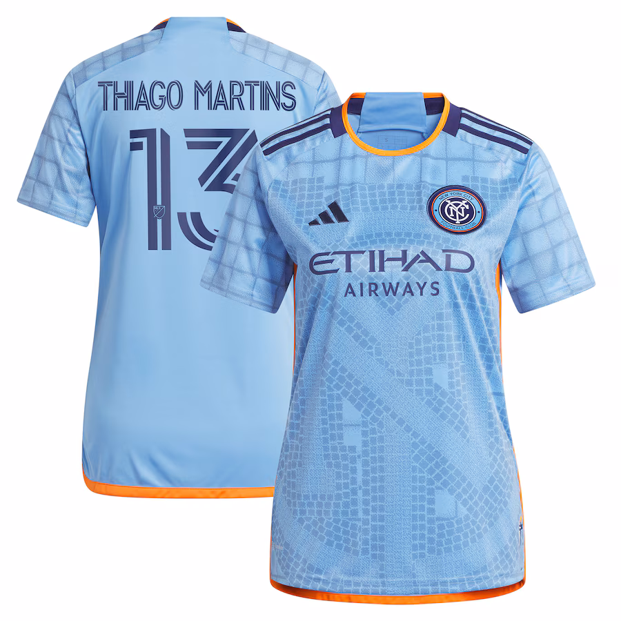 Women's New York City FC Thiago Martins adidas Light Blue 2023 The Interboro Kit Replica Player Jersey - Jersey