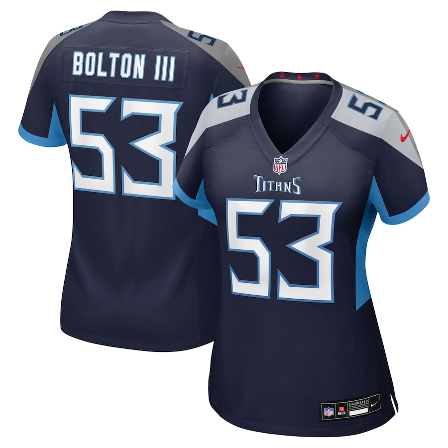 Women's Tennessee Titans Curtis Bolton III Nike Navy Alternate Game Jersey - Jersey