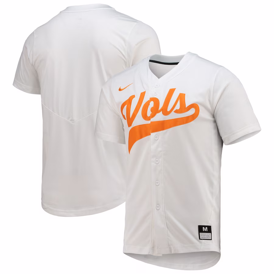 Tennessee Volunteers Nike Replica Baseball Jersey - White - Jersey