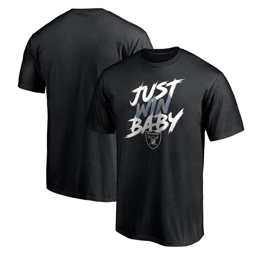 Men's Las Vegas Raiders Black Just Win T-Shirt - Jersey