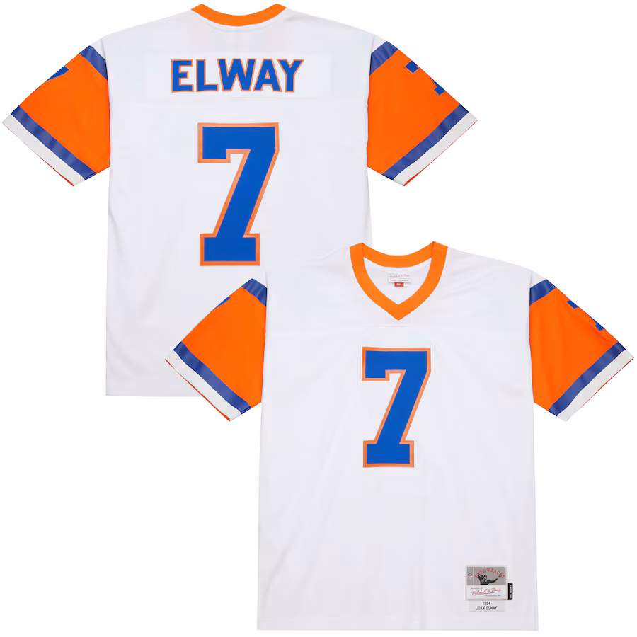 Men's Denver Broncos John Elway Mitchell & Ness White 1994 Legacy Replica Jersey - Jersey