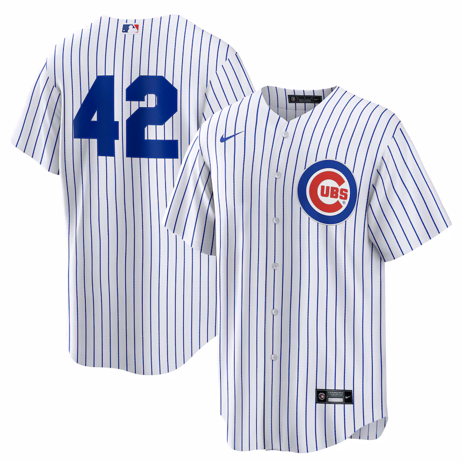 Men's Chicago Cubs Nike White Home 2025 Jackie Robinson Day Replica Jersey - Jersey