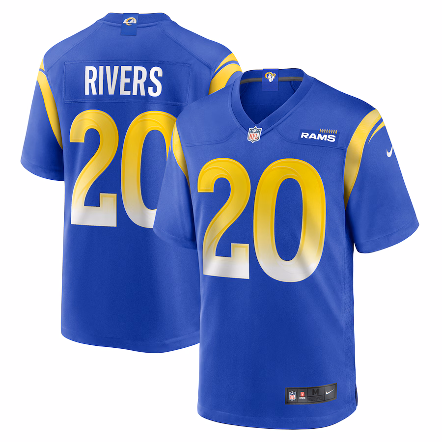 Men's Los Angeles Rams Ronnie Rivers Nike  Royal Team Game Jersey - Jersey